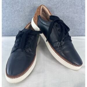 Naturalizer Women's 6 Jane Lace Up Leather Oxford Sneakers Black & Brown Casual